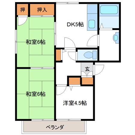 スプリングコート参番館の物件間取画像